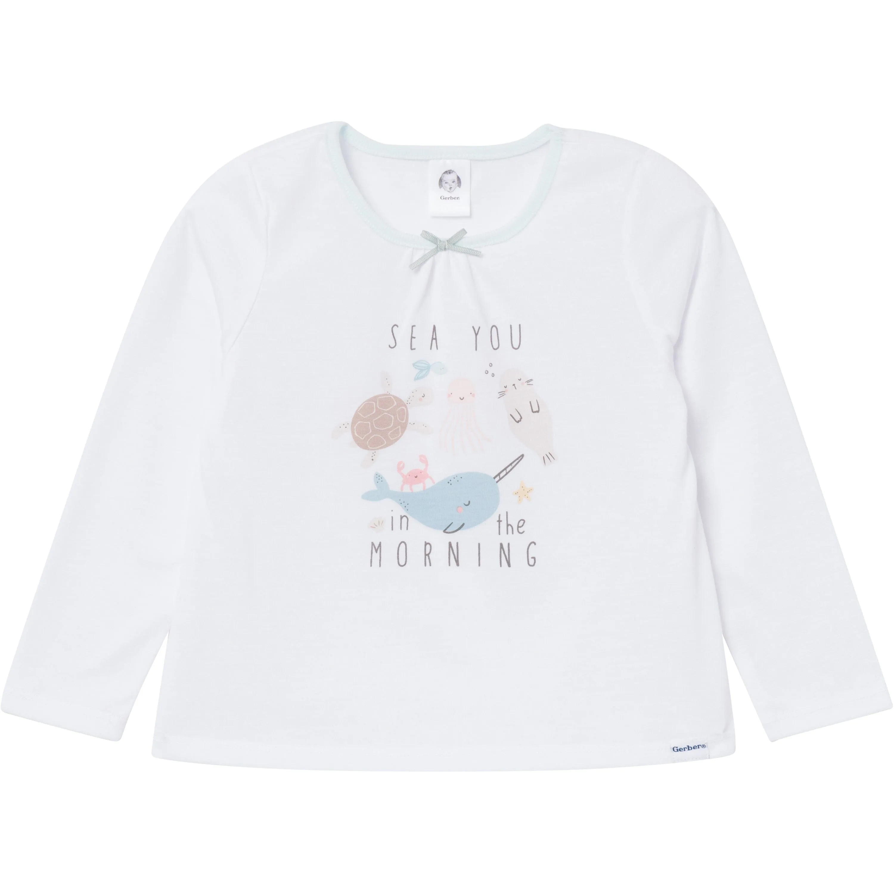 2-Piece Toddler Girls Sea Pajama Set