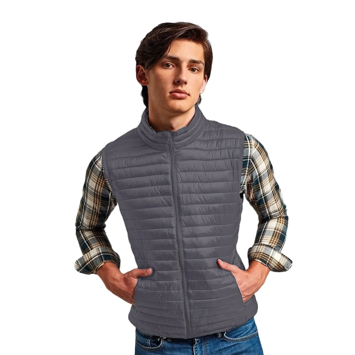 2786 Mens Tribe Fineline Padded Gilet/Bodywarmer