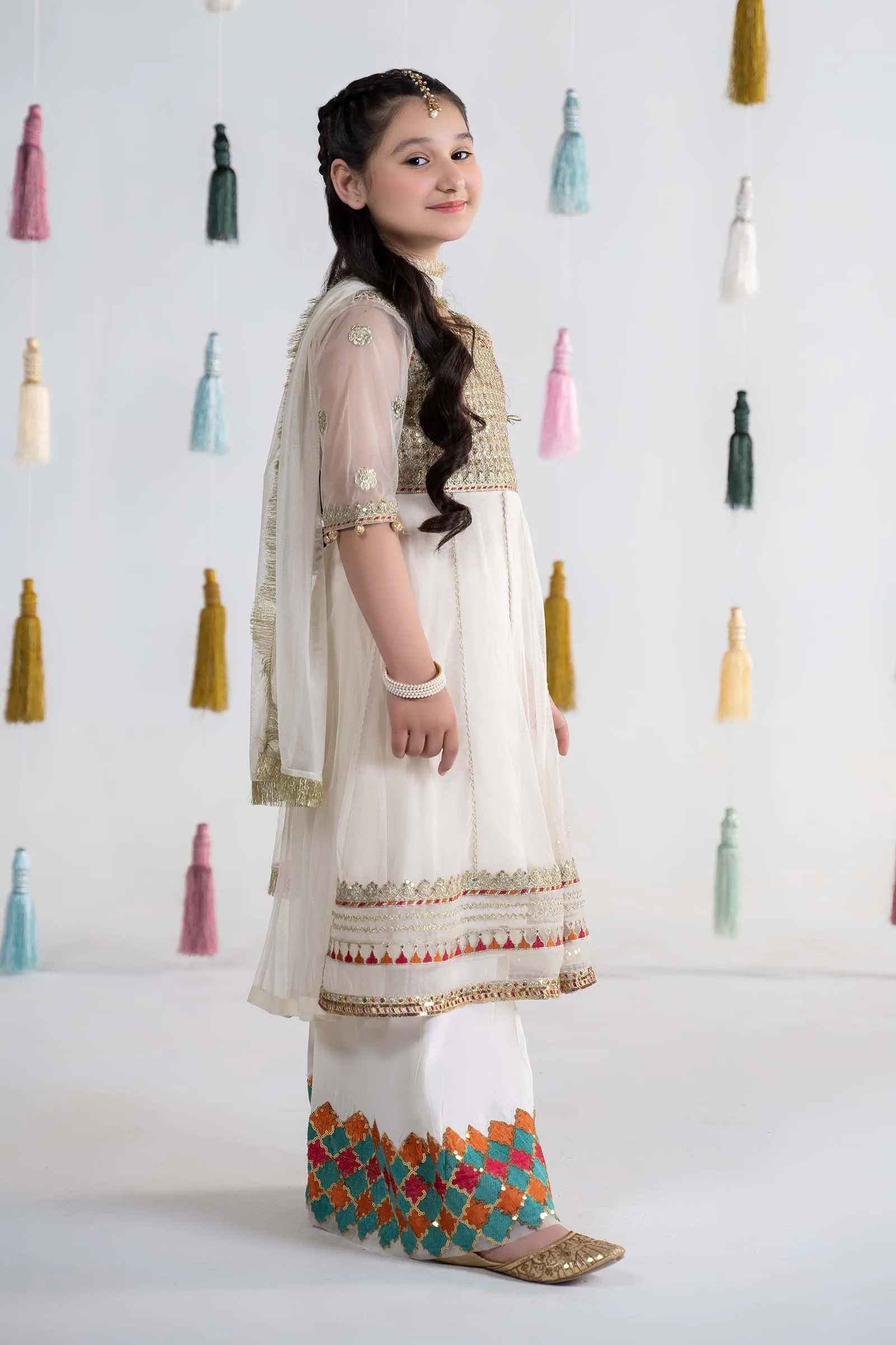 3 Piece Embroidered Net Suit | MKS-EA24-03