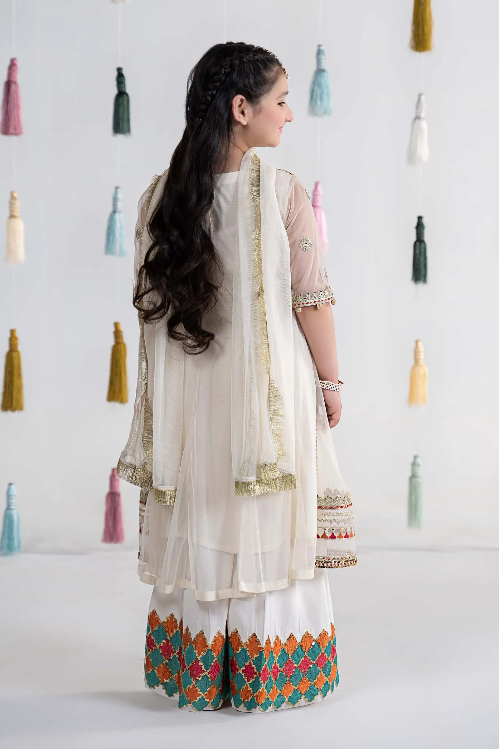 3 Piece Embroidered Net Suit | MKS-EA24-03