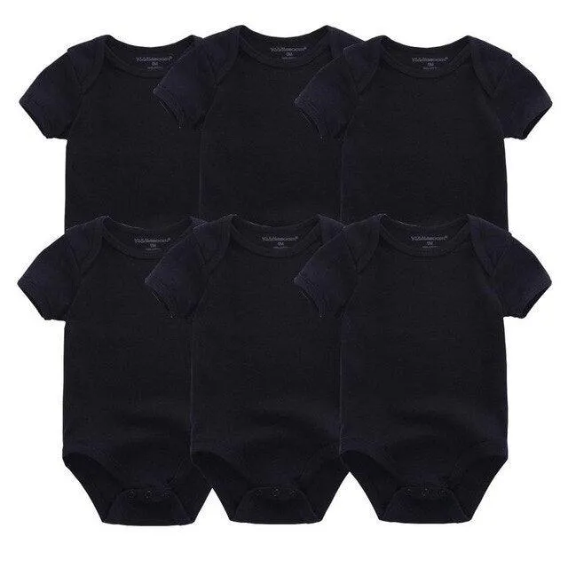 6pcs/lot 100%Cotton Baby Bodysuit Newborn Short Sleeve Overalls Toddler Boy Girl Jumpsuit clothes Body Baby Suits sets