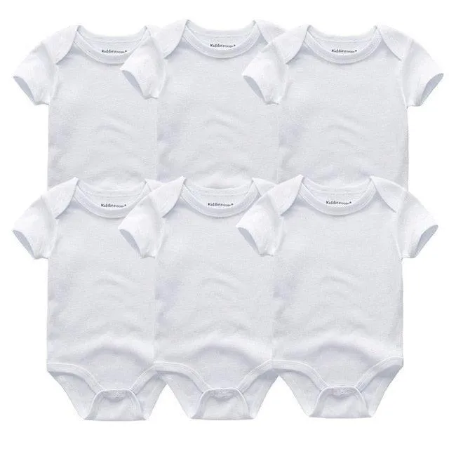 6pcs/lot 100%Cotton Baby Bodysuit Newborn Short Sleeve Overalls Toddler Boy Girl Jumpsuit clothes Body Baby Suits sets