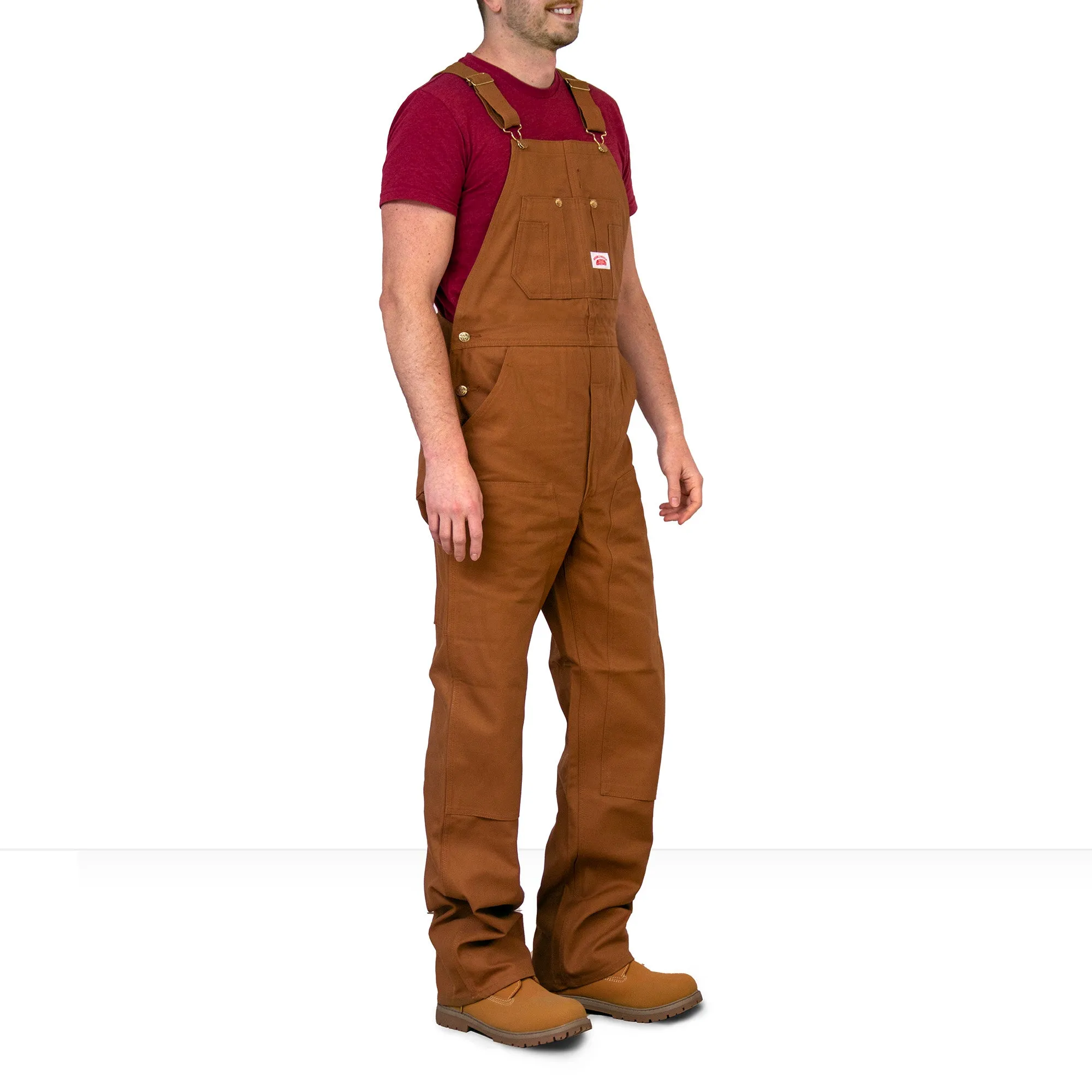 #83 Made in USA Heavy Duty Brown Duck Bib Overalls