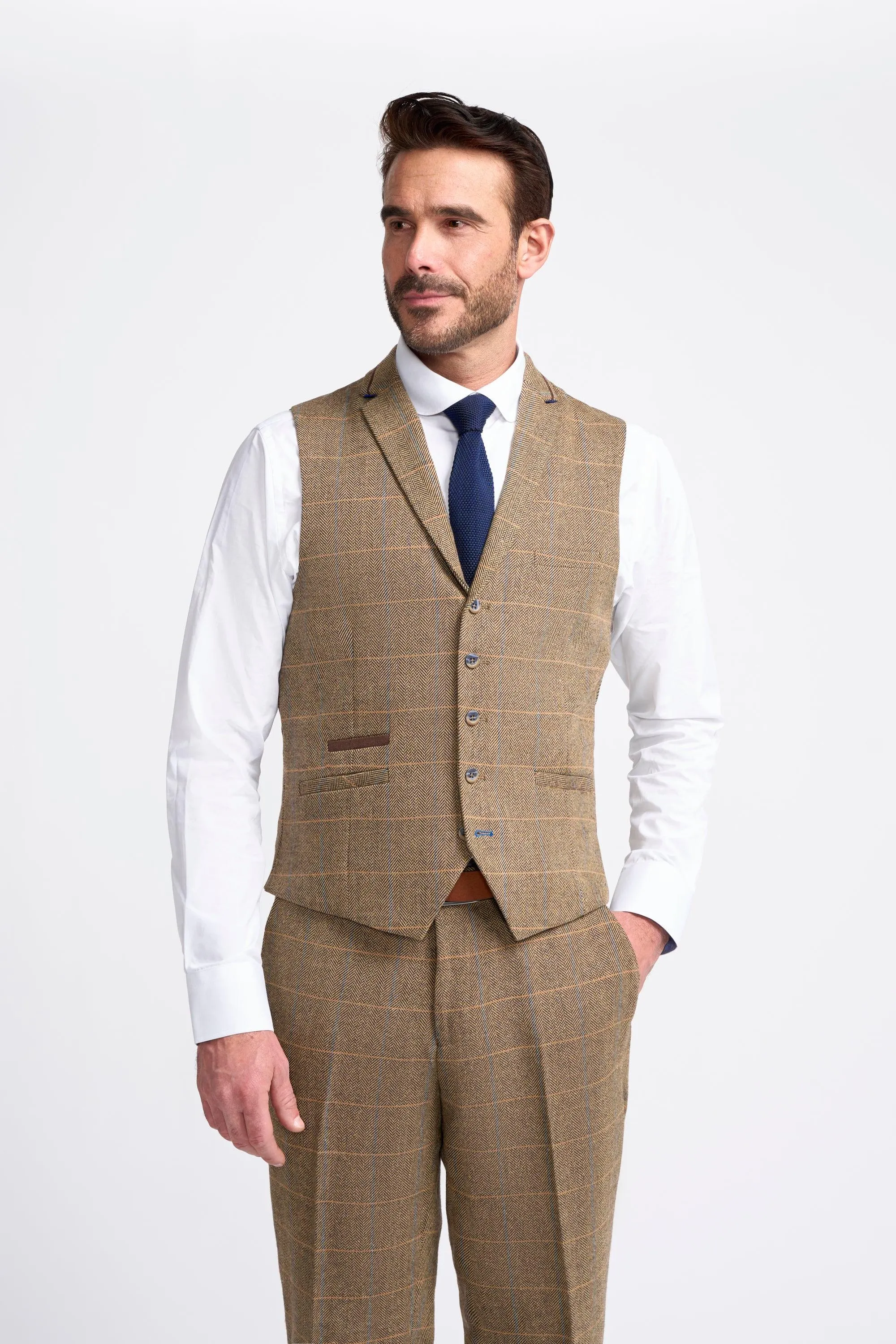 Albert Brown Long Tweed Three Piece Suit