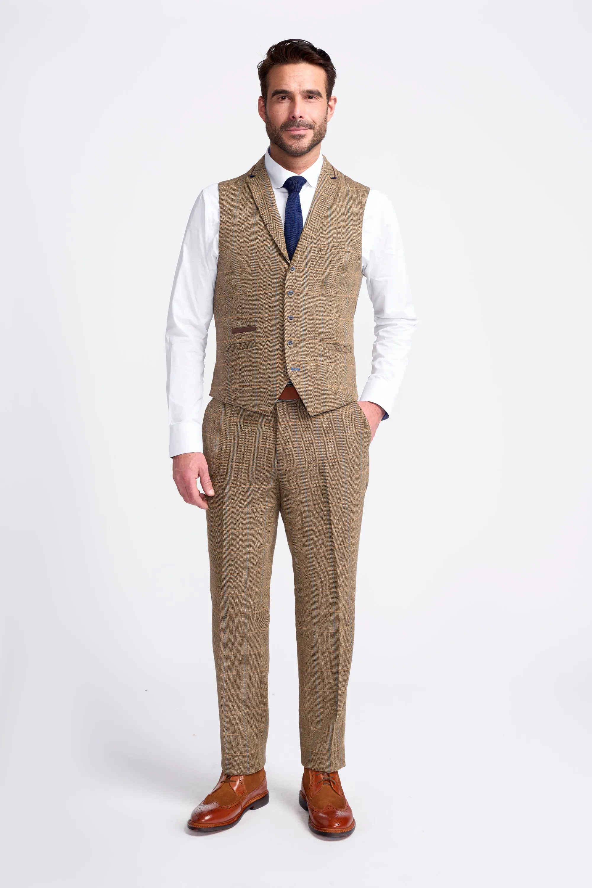 Albert Brown Tweed Three Piece Suit