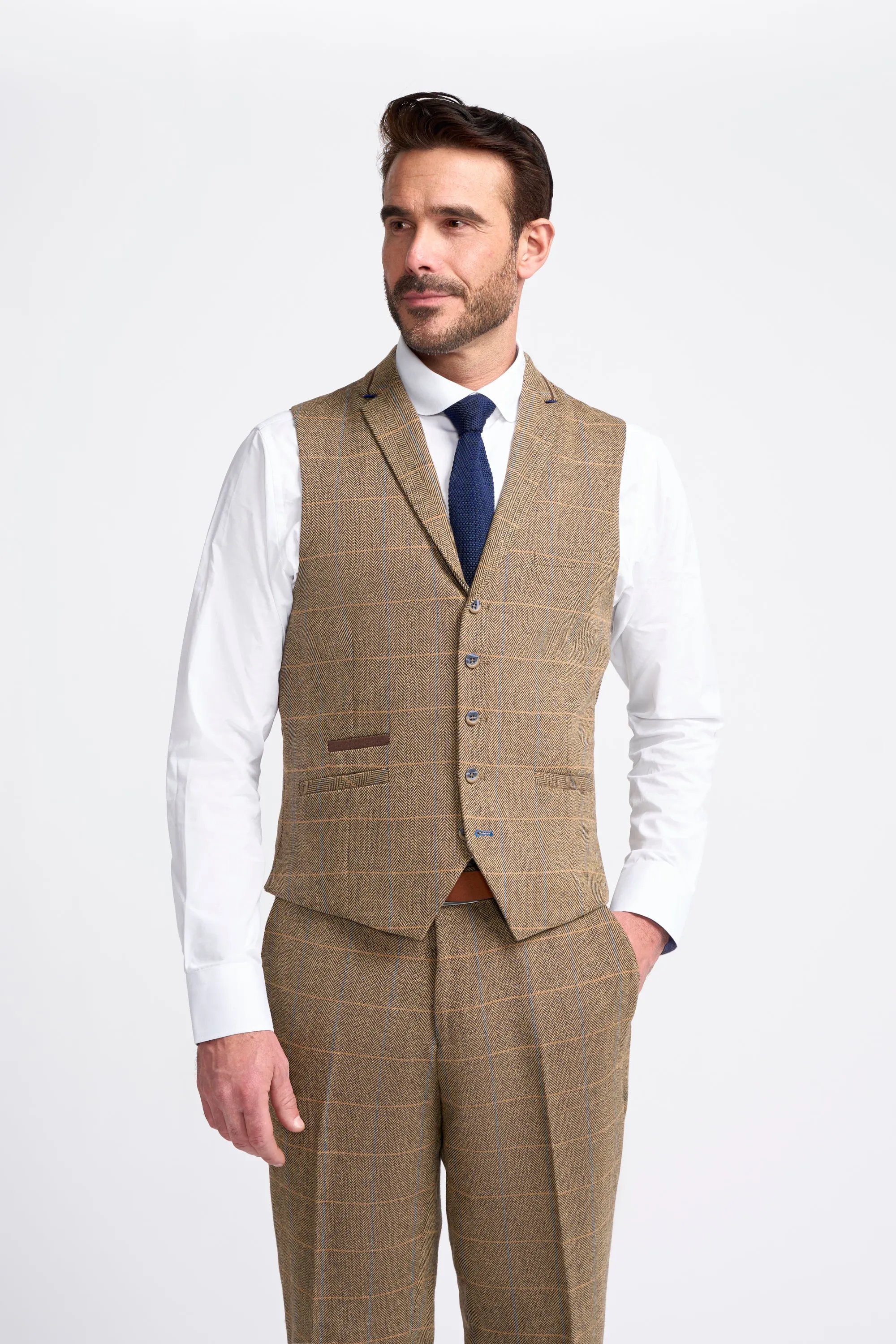 Albert Brown Tweed Three Piece Suit