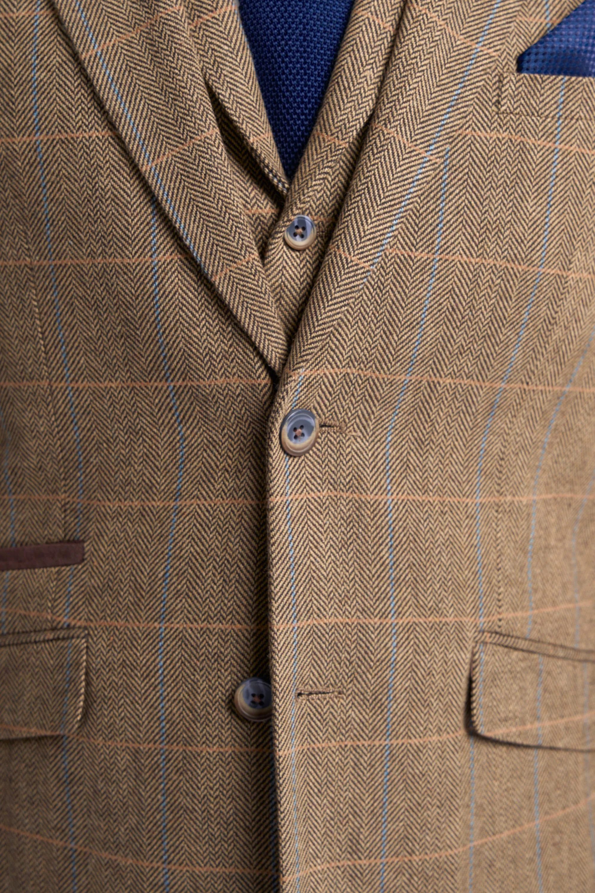 Albert Brown Tweed Three Piece Suit