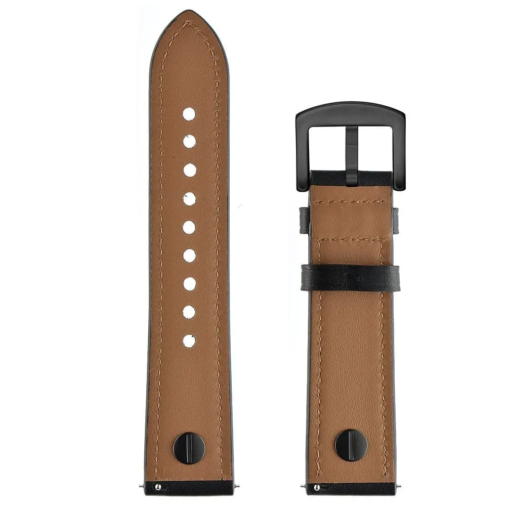 Amazfit GTR 2 Leather Strap with Screw (Black)