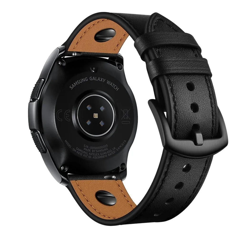 Amazfit GTR 2 Leather Strap with Screw (Black)