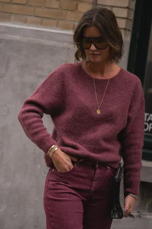 Anna alpaca jumper marsala