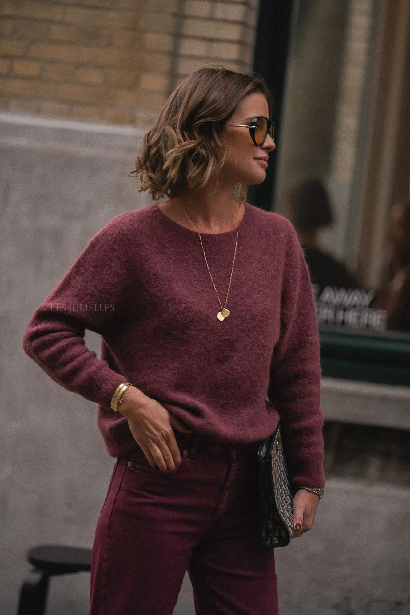 Anna alpaca jumper marsala