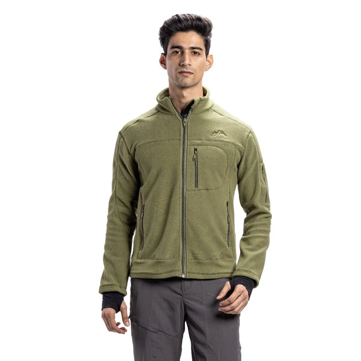 Anti-Pilling Fleece Winter Jacket and Windcheater - Pseude Green