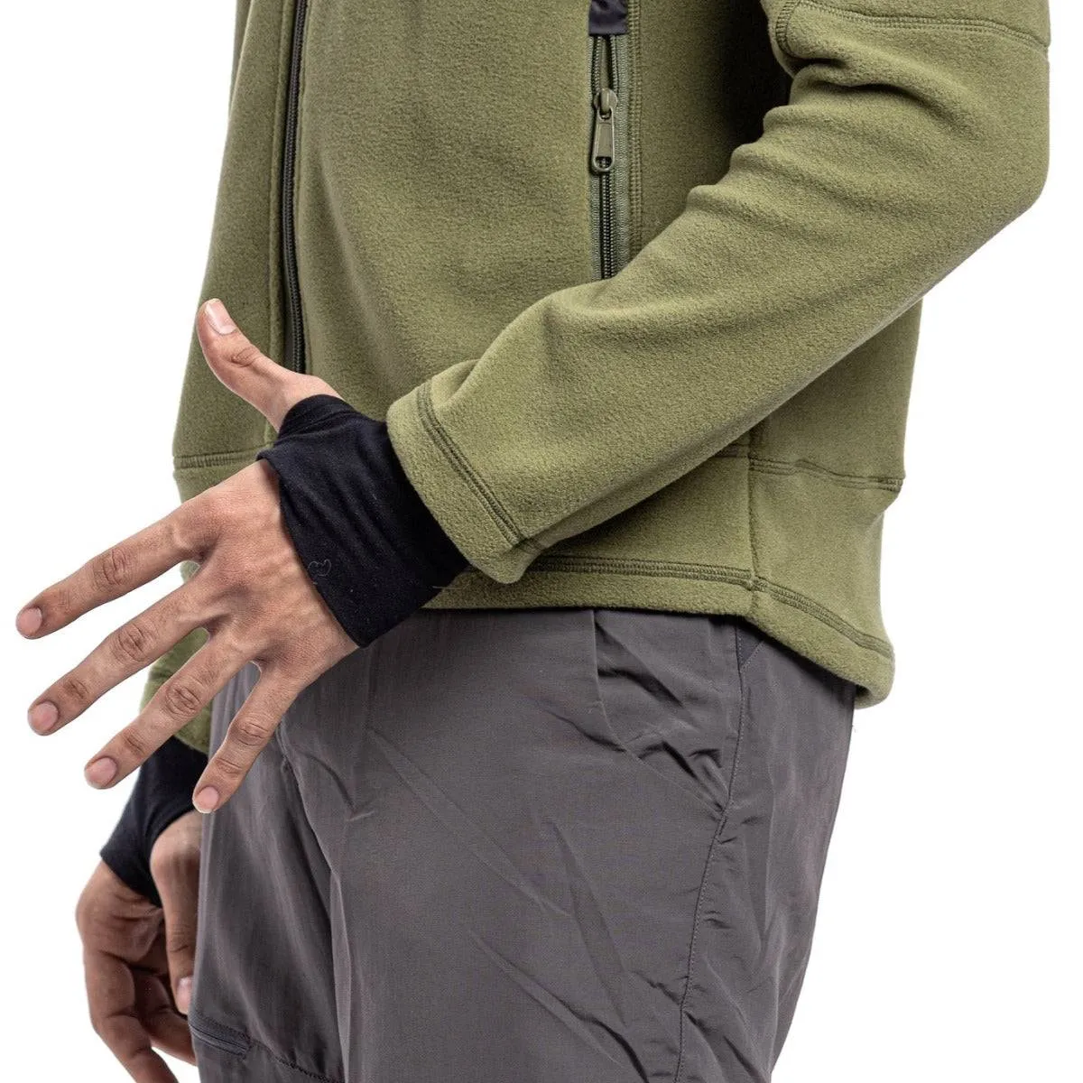 Anti-Pilling Fleece Winter Jacket and Windcheater - Pseude Green