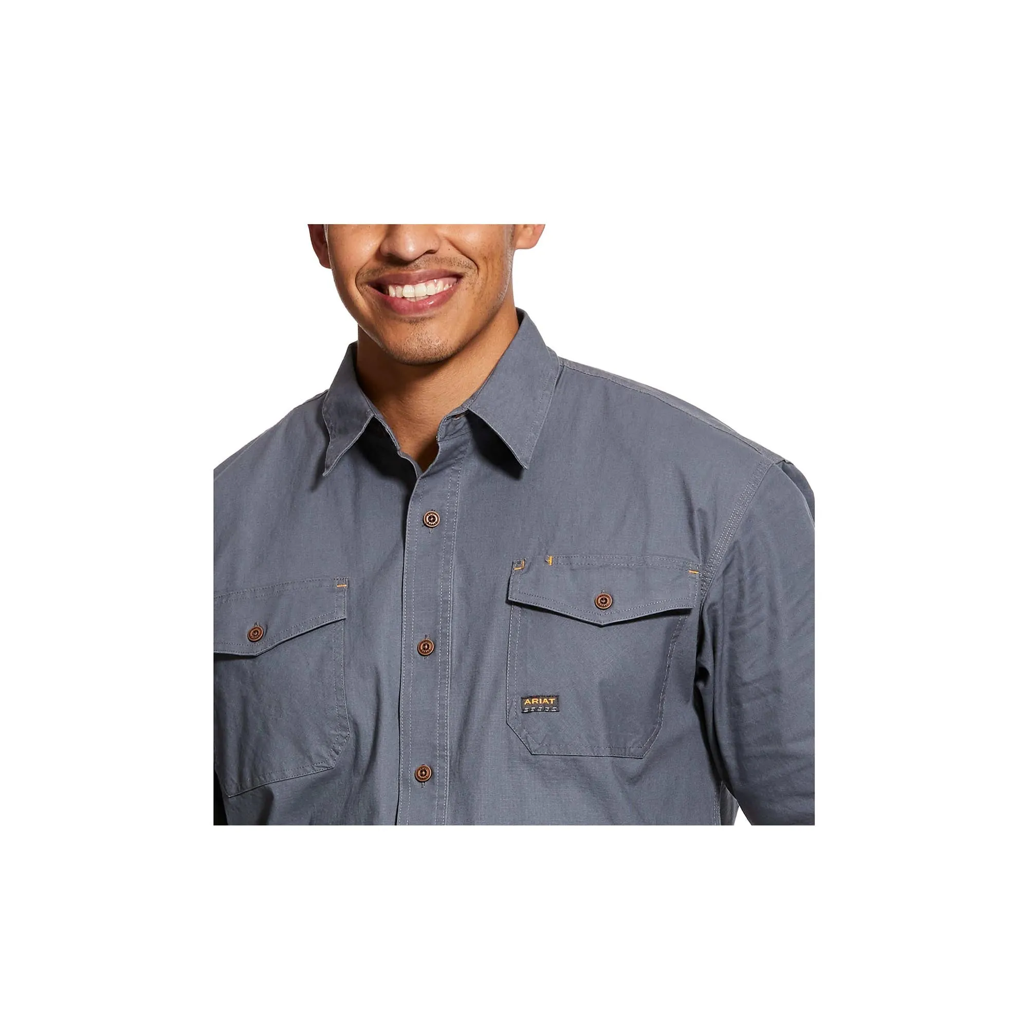 Ariat Rebar Made Tough DuraStretch Work Shirt Steel