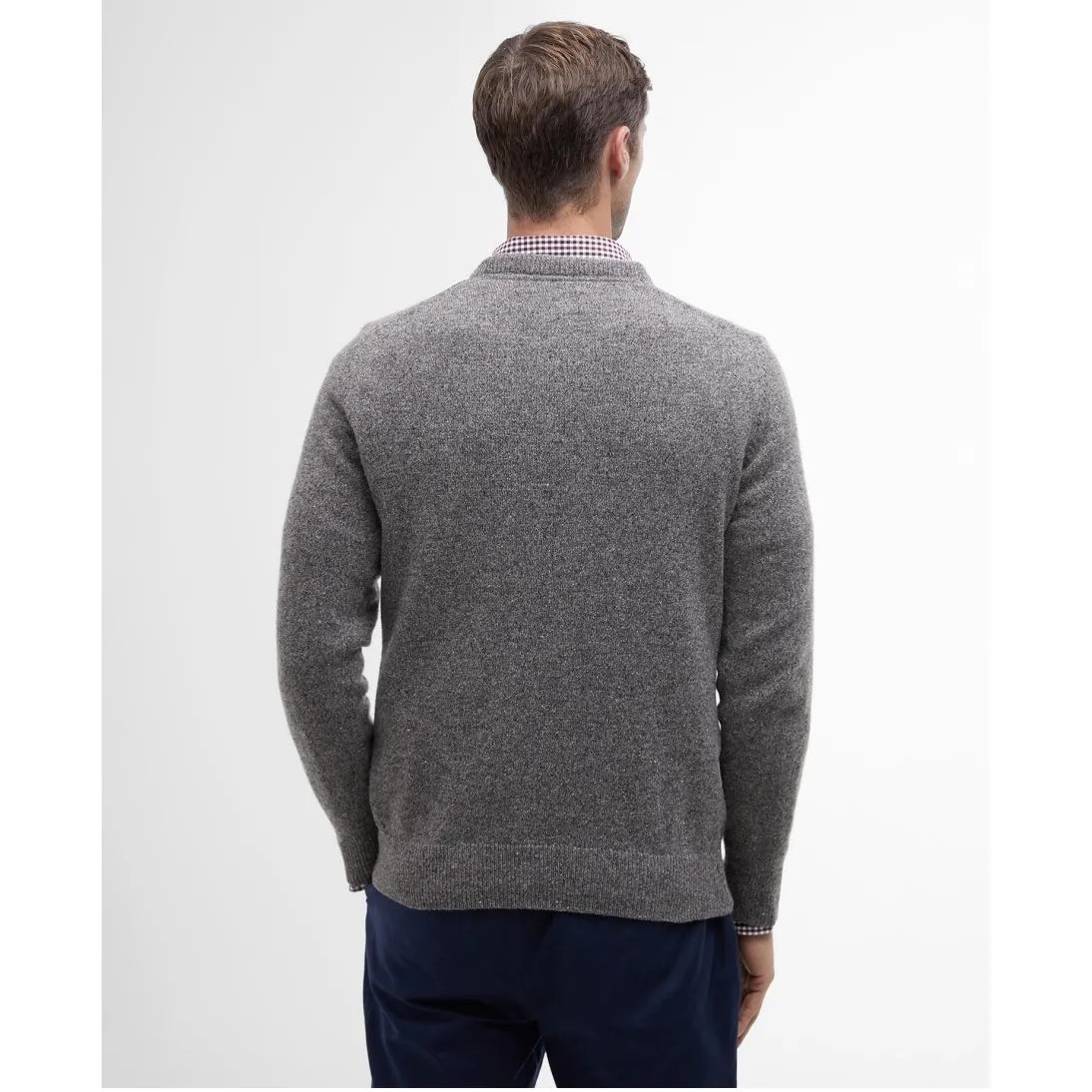 Barbour Essential Tisbury Crew Neck Sweater MKN0844GY12 Grey