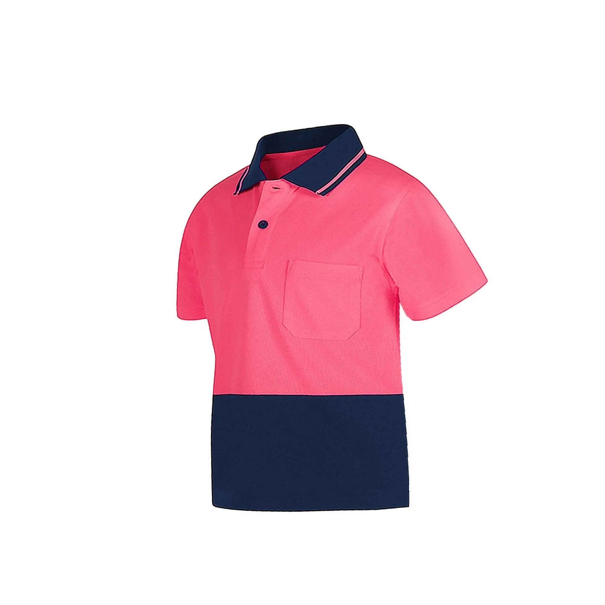 Big Bee Kids Hi Vis Polo Shirts, Pink Orange Yellow