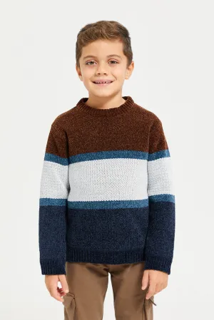 Boys Assorted Round Neck Chenille Pullover