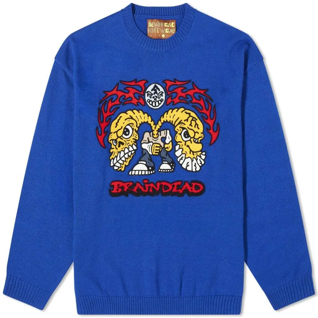 Brain Dead Bonecrusher jumper, blue