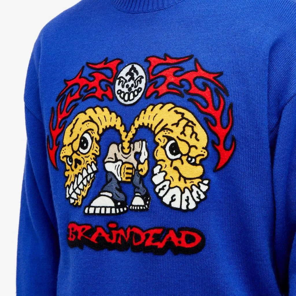 Brain Dead Bonecrusher jumper, blue