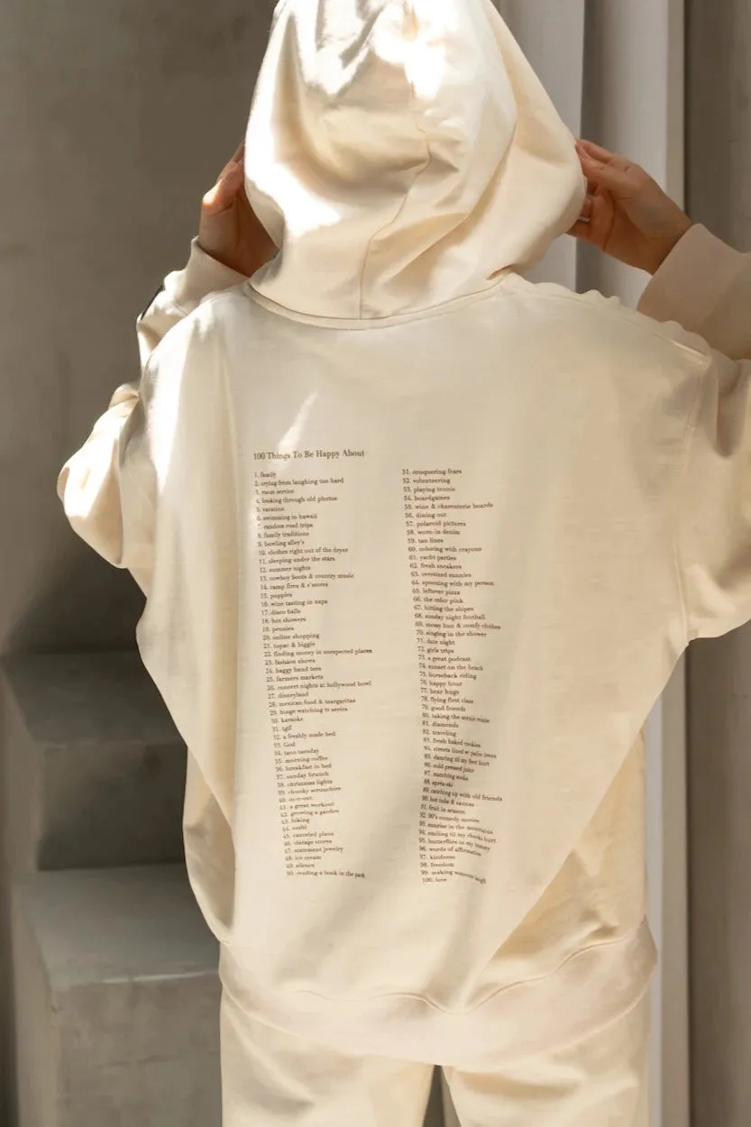 CARE TUCKER: 100 Things To Be Happy About Hoodie