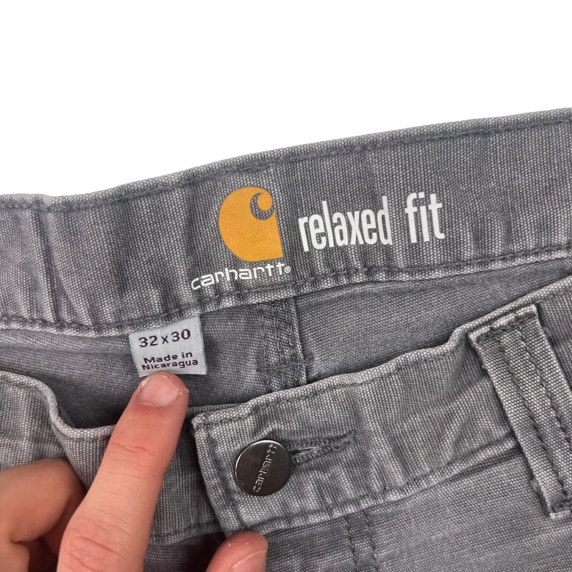 Carhartt Carpenter Workwear Relaxed Fit Trousers Grey