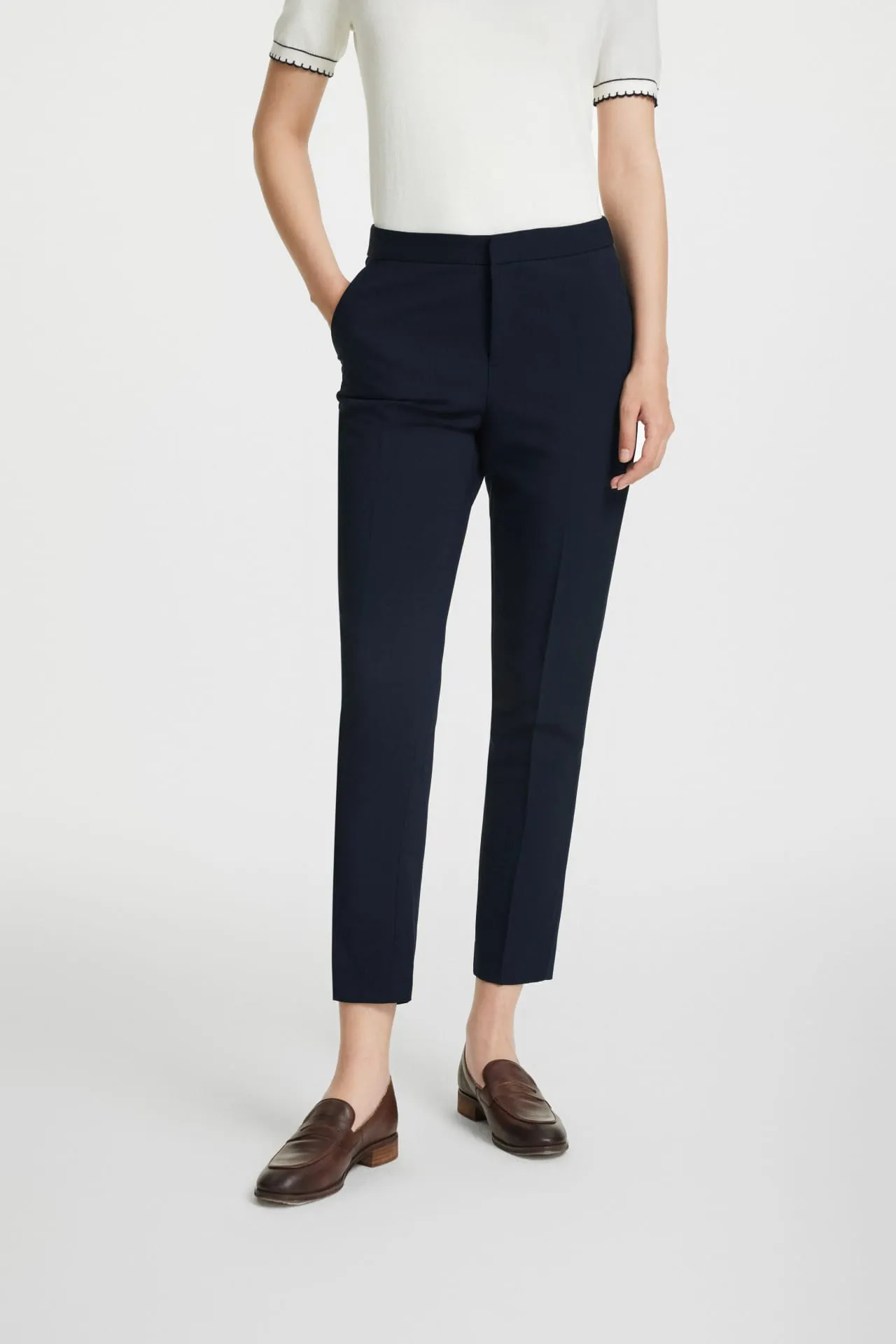 Celeste Soft Touch Stretchable Herringbone Suit Pants