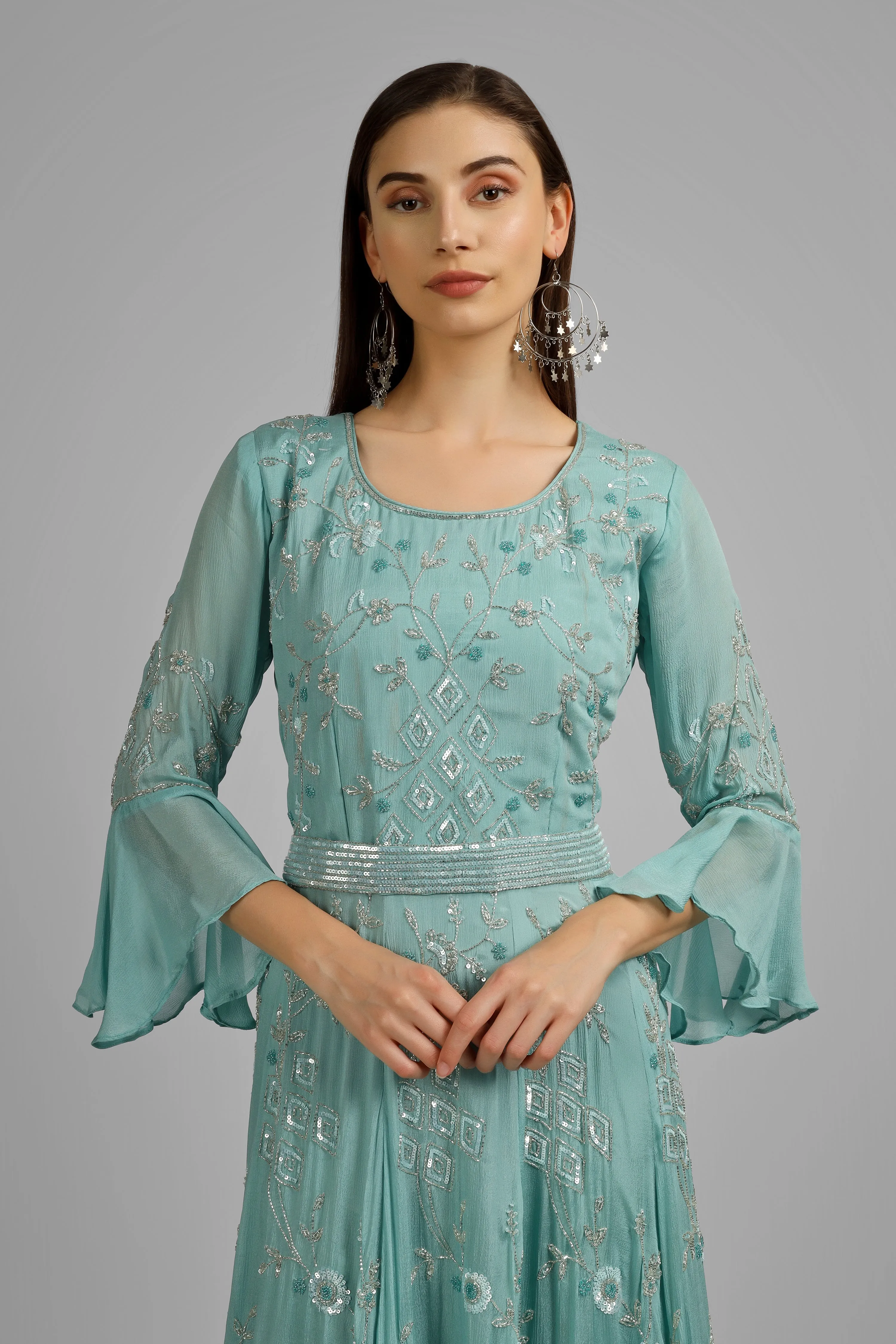 Chinon Anarkali Set with Belt