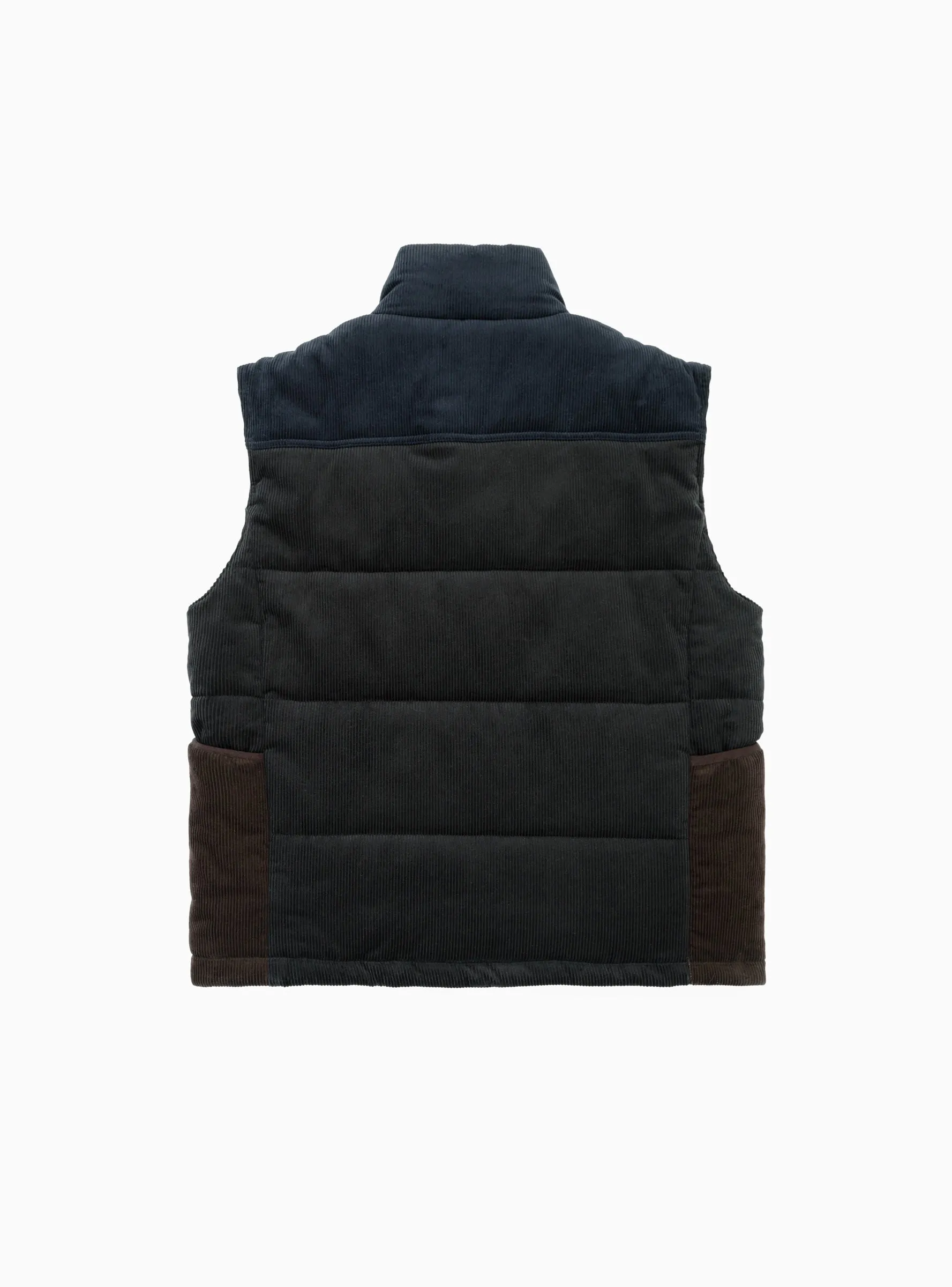 Cord Padded Vest Black