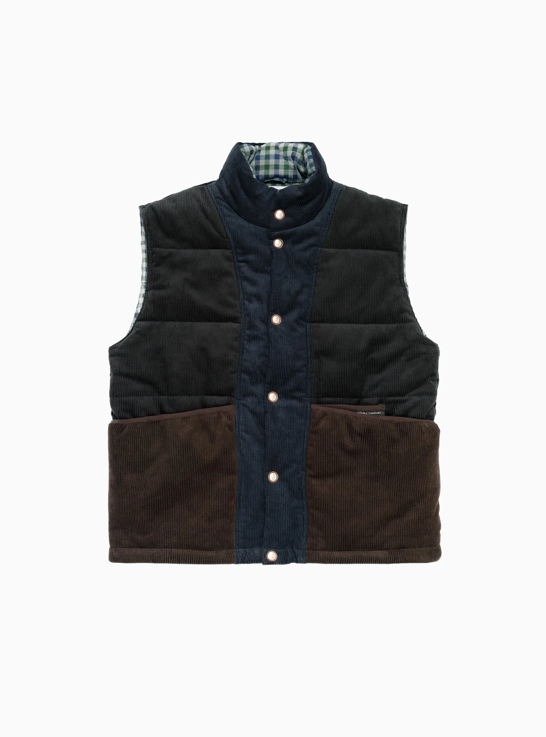 Cord Padded Vest Black