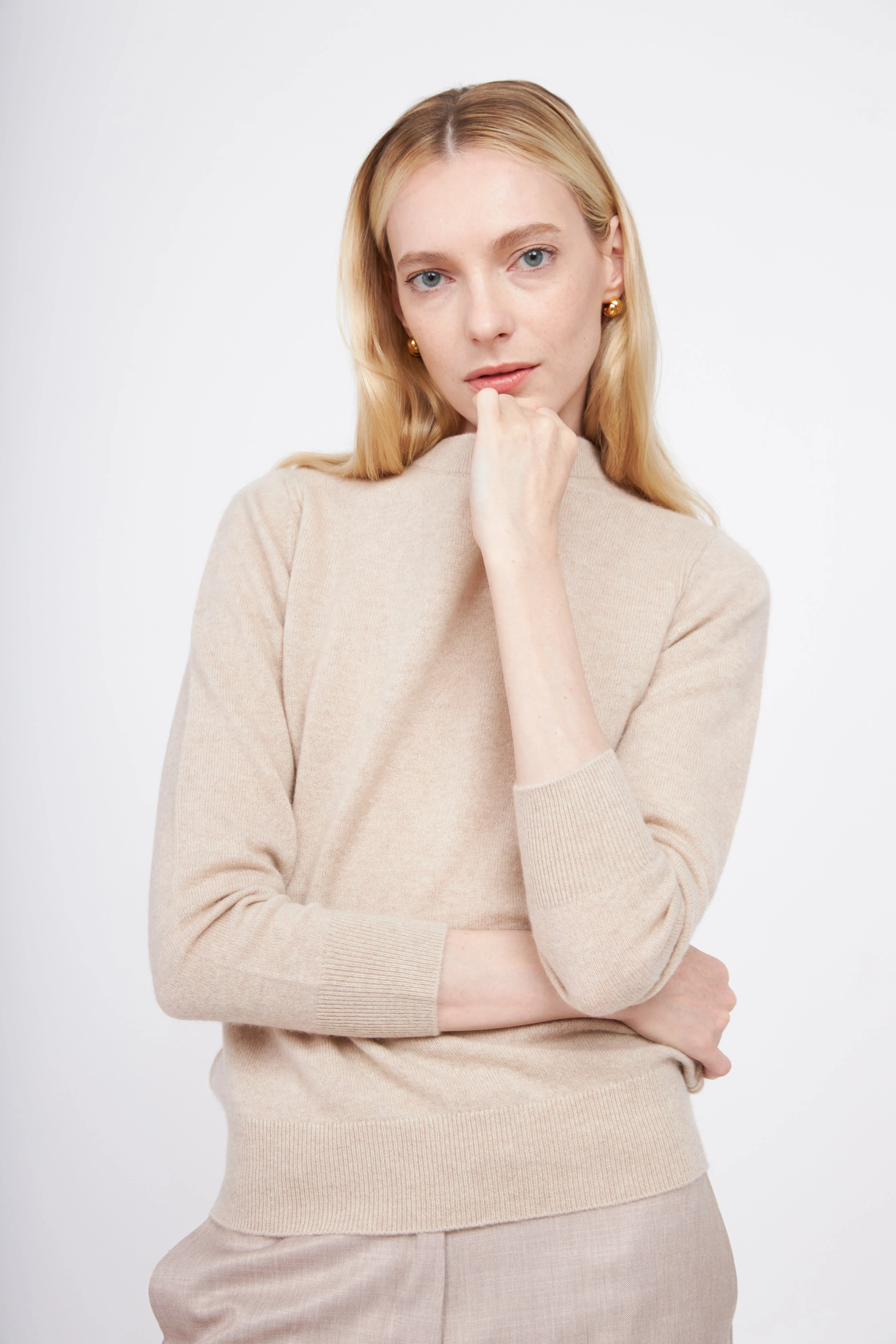 Crewneck Cashmere Sweater - Oatmeal