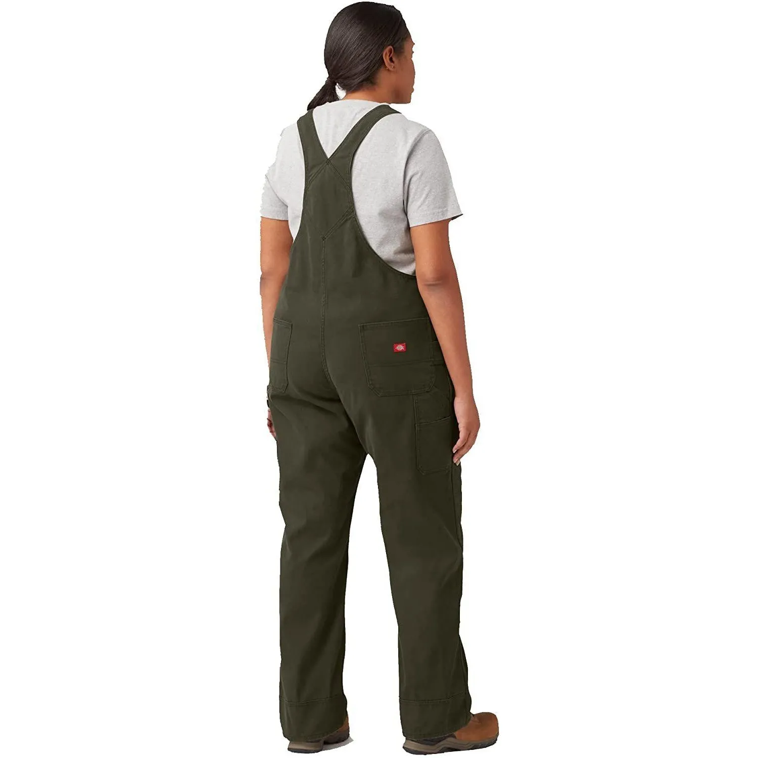 Dickies Women's Plus Relaxed Fit Straight Leg Bib Overalls