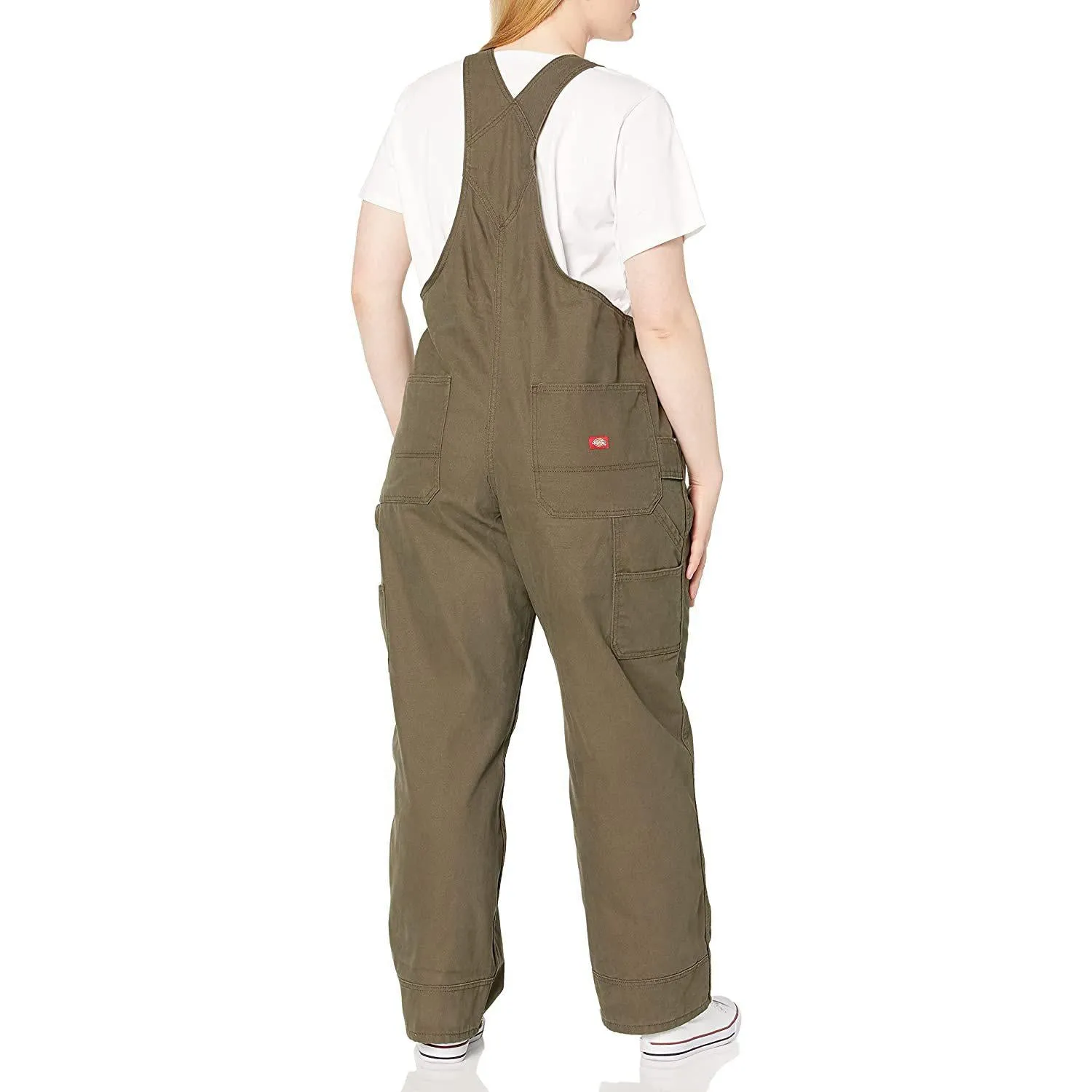 Dickies Women's Plus Relaxed Fit Straight Leg Bib Overalls