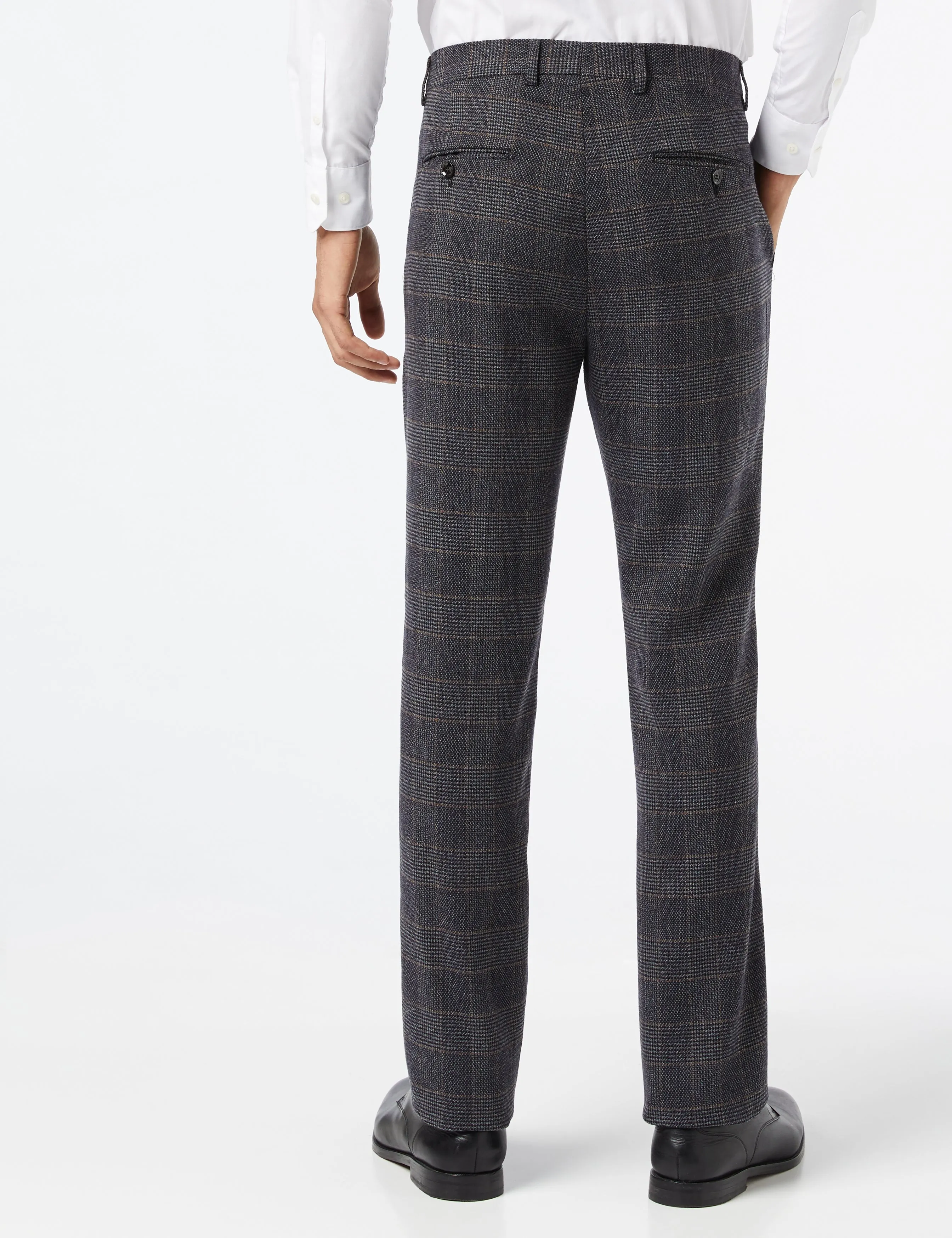 ETHAN - GREY TWEED CHECK SUIT