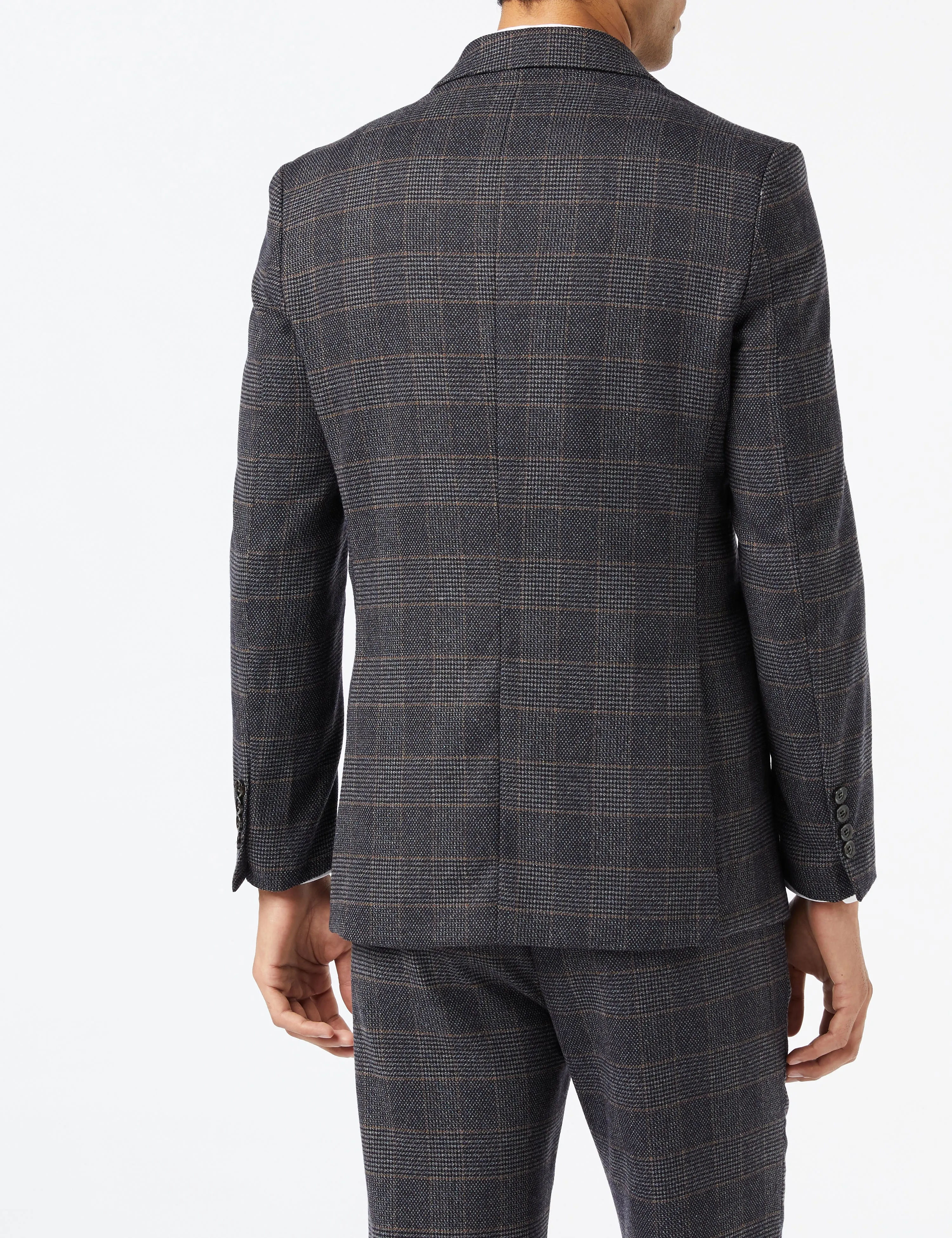 ETHAN - GREY TWEED CHECK SUIT