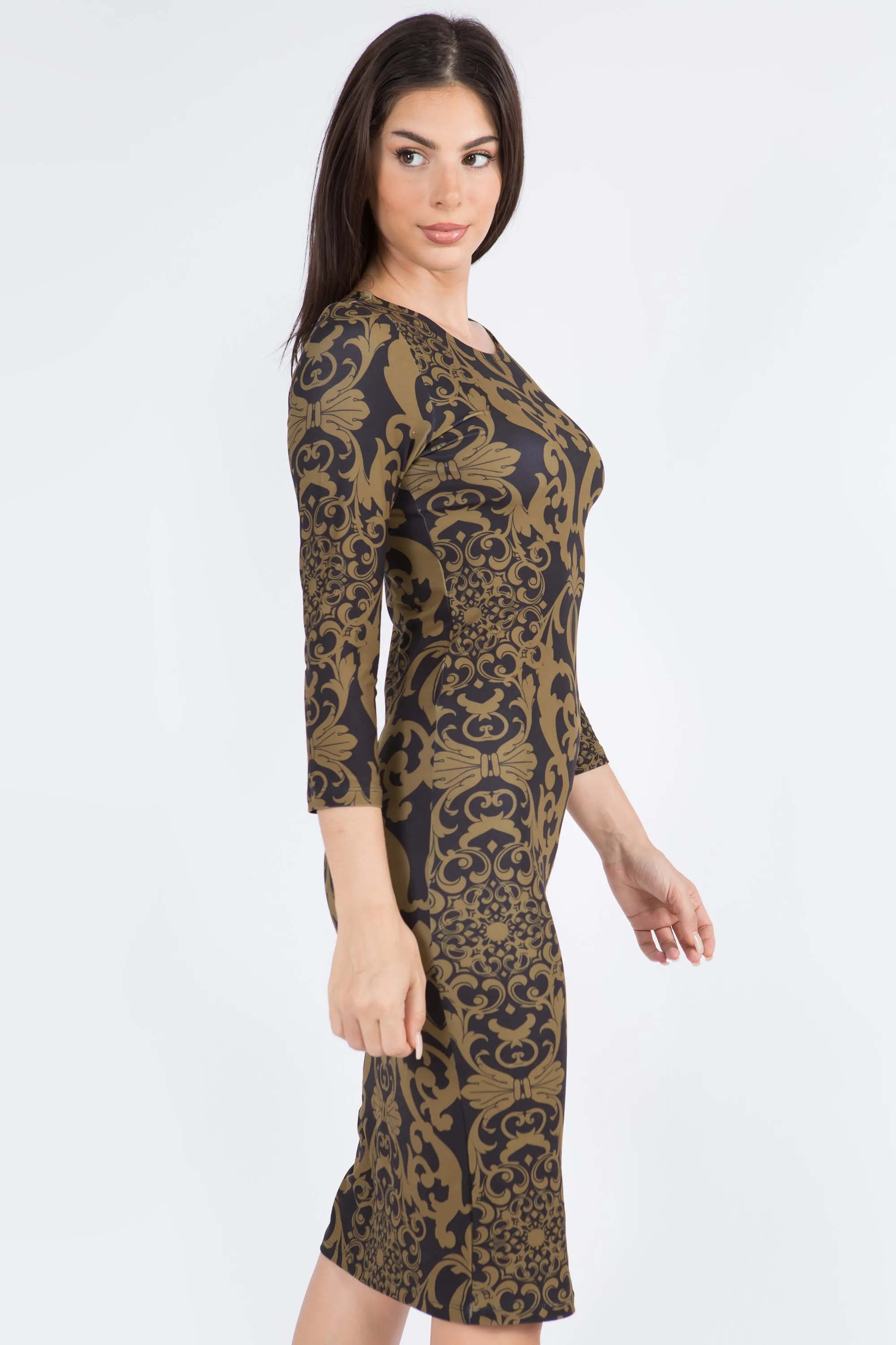 Filigree Midi Bodycon Dress