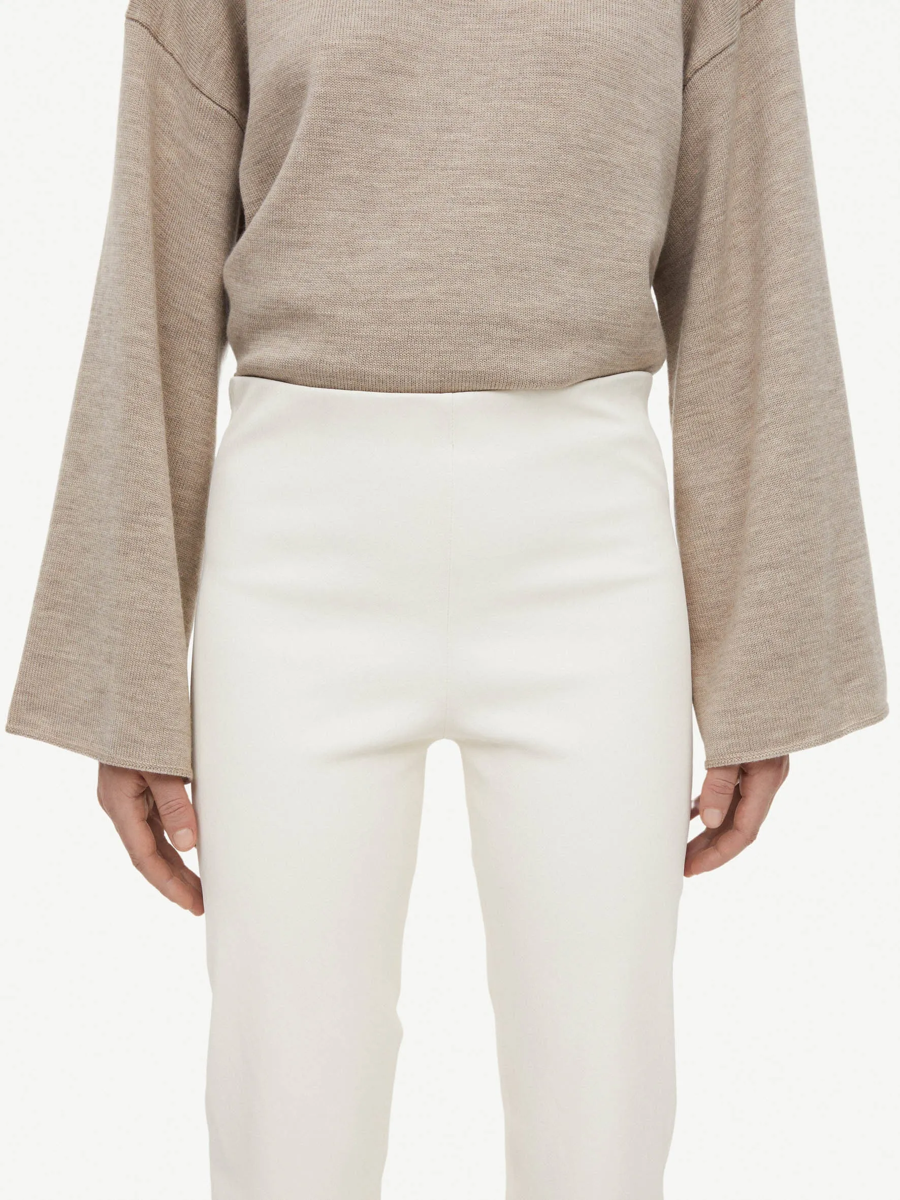 FLORENTINA LEATHER PANTS | TINTED WHITE