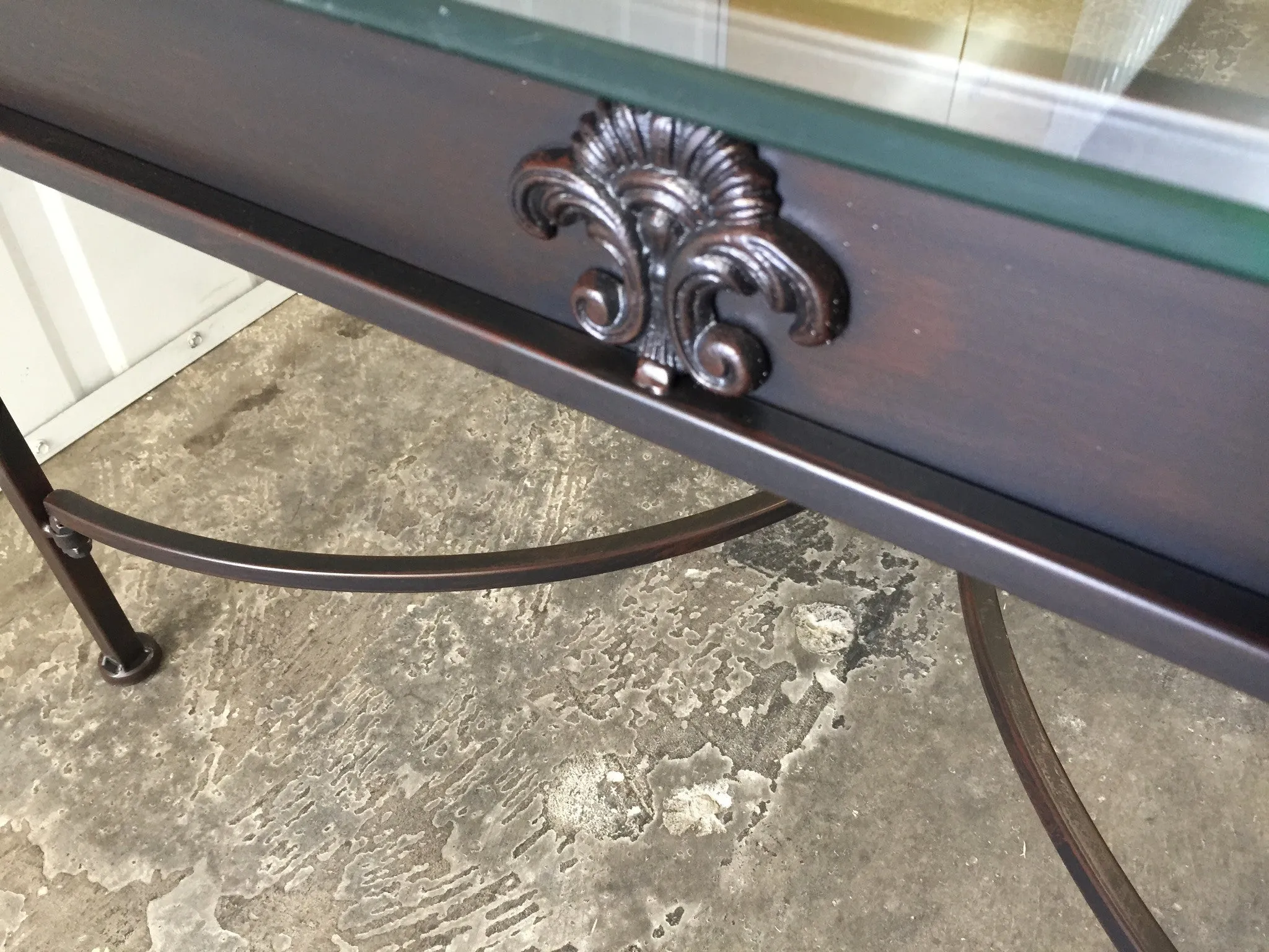 French Country Villa Coffee Table Iron Fleur De Lys