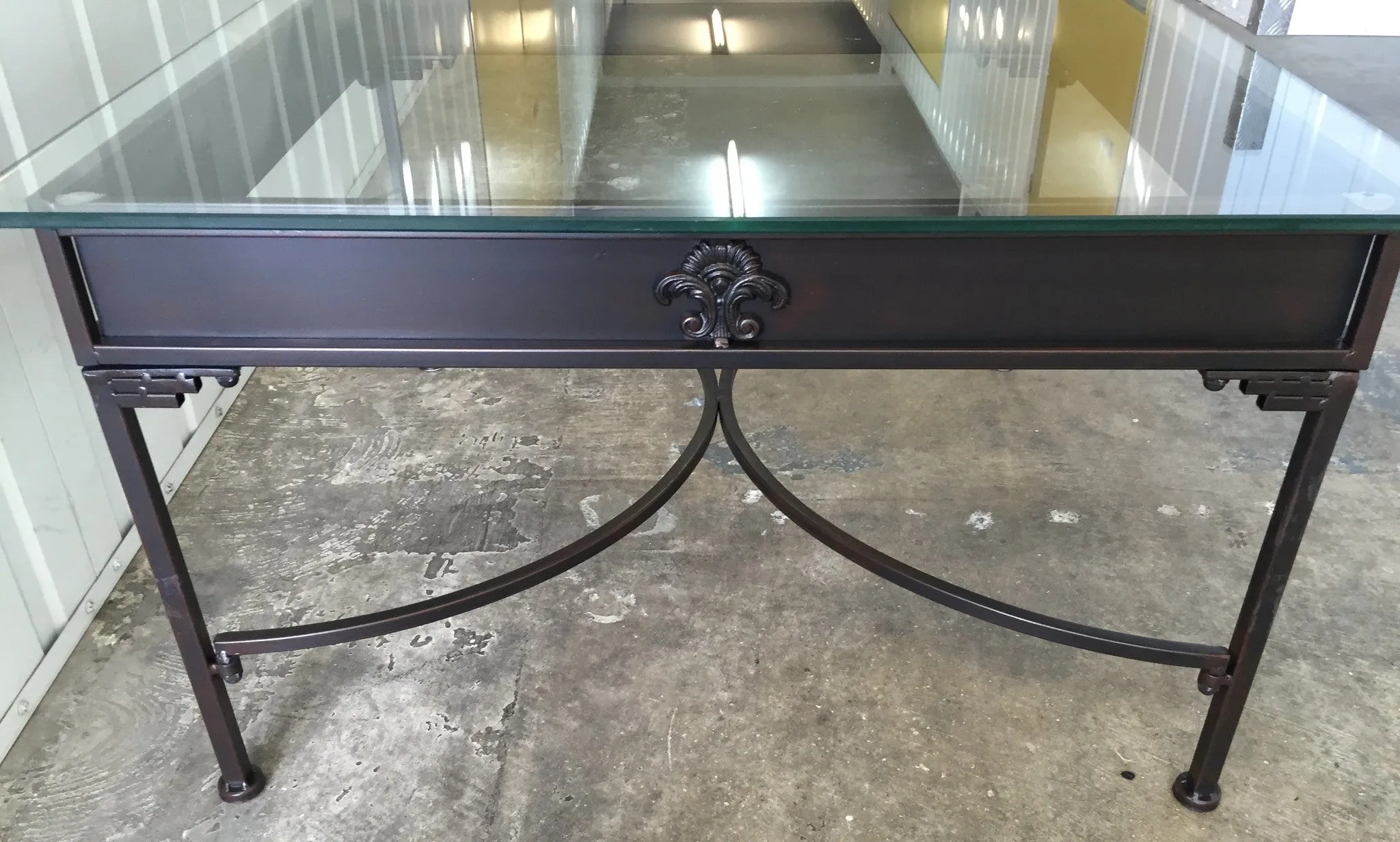 French Country Villa Coffee Table Iron Fleur De Lys