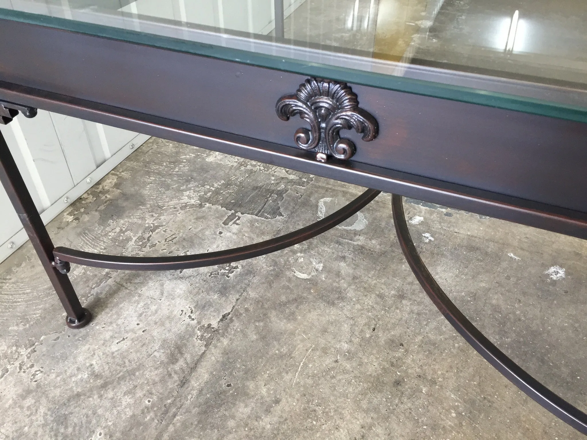 French Country Villa Coffee Table Iron Fleur De Lys