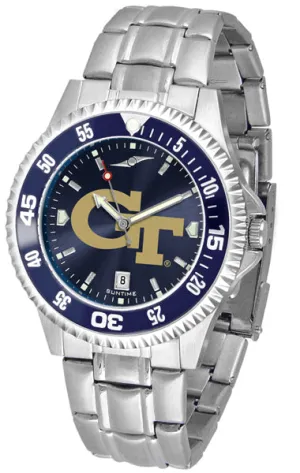 Georgia Tech Competitor Steel Men’s Watch - AnoChrome- Color Bezel