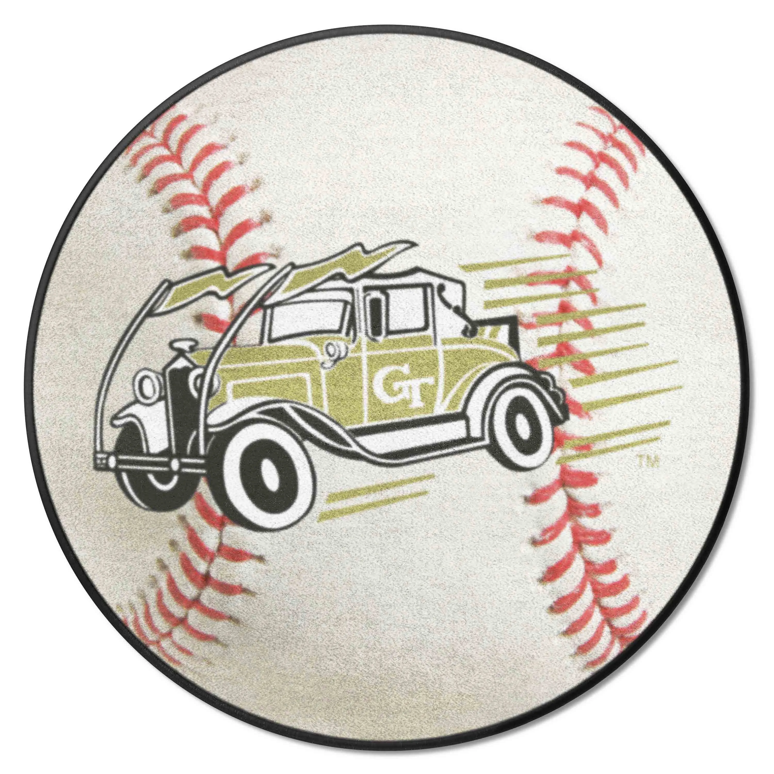 Georgia Tech Yellow Jackets Baseball Rug - 27in. Diameter