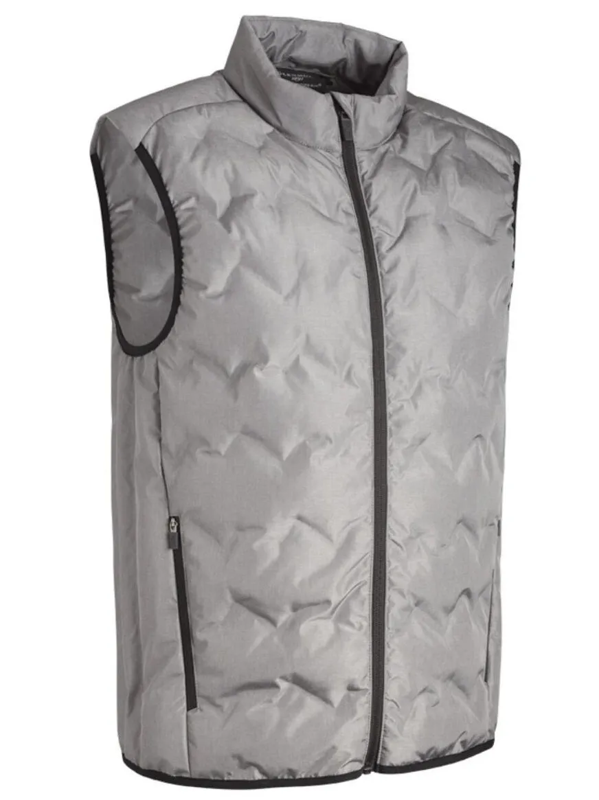 GLENMUIR Bute Zip Front Padded Golf Gilet - Mens - Mid Grey Marl