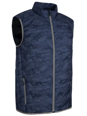 GLENMUIR Bute Zip Front Padded Golf Gilet - Mens - Navy Camo