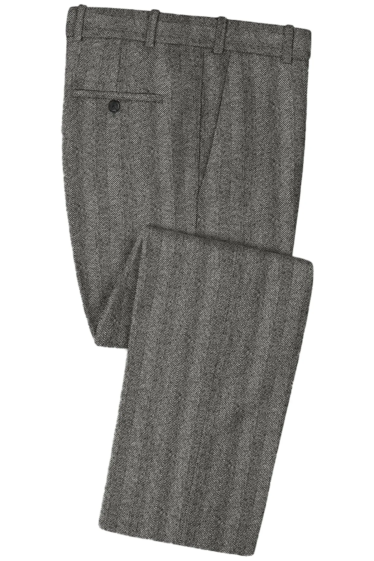 Grey Herringbone Tweed Suit