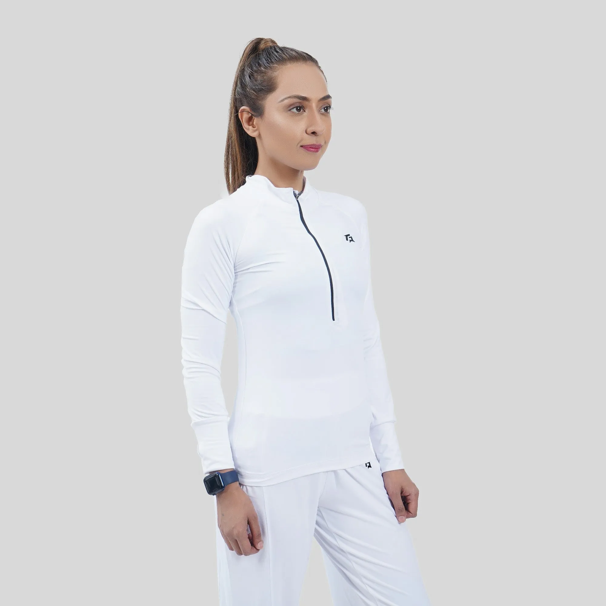 Infinity 1/2 Zip Jacket (White)