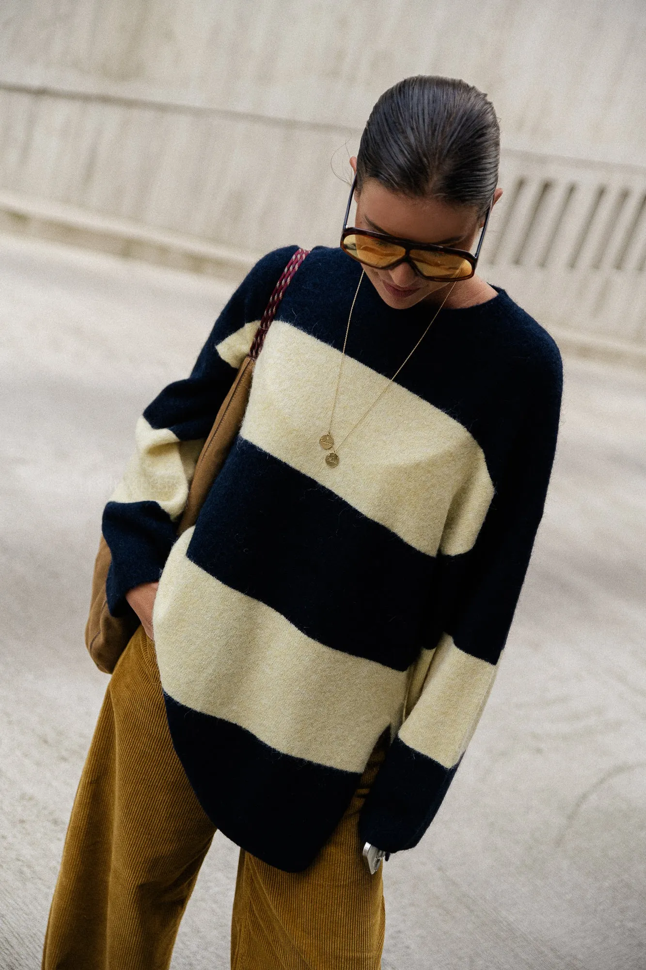 Knitted loose fit sweater lovely yellow