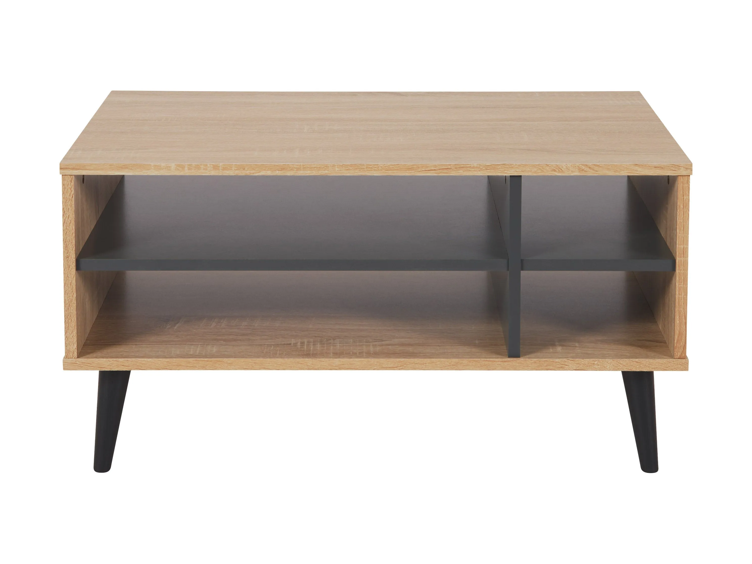 Light Wood Rectangle Coffee Table with Storage