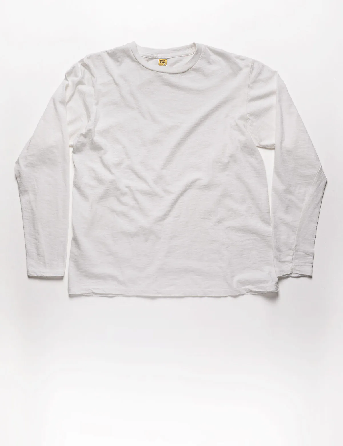 Long Sleeve Crewneck T-Shirt in White