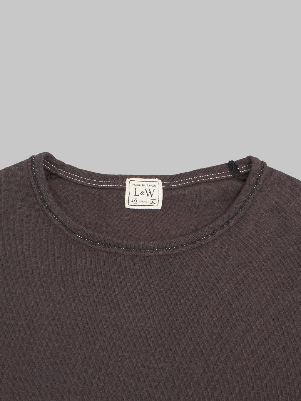 Loop & Weft Recycled Nep Plating Dot Seam Crewneck Natural T-Shirt Antique Black