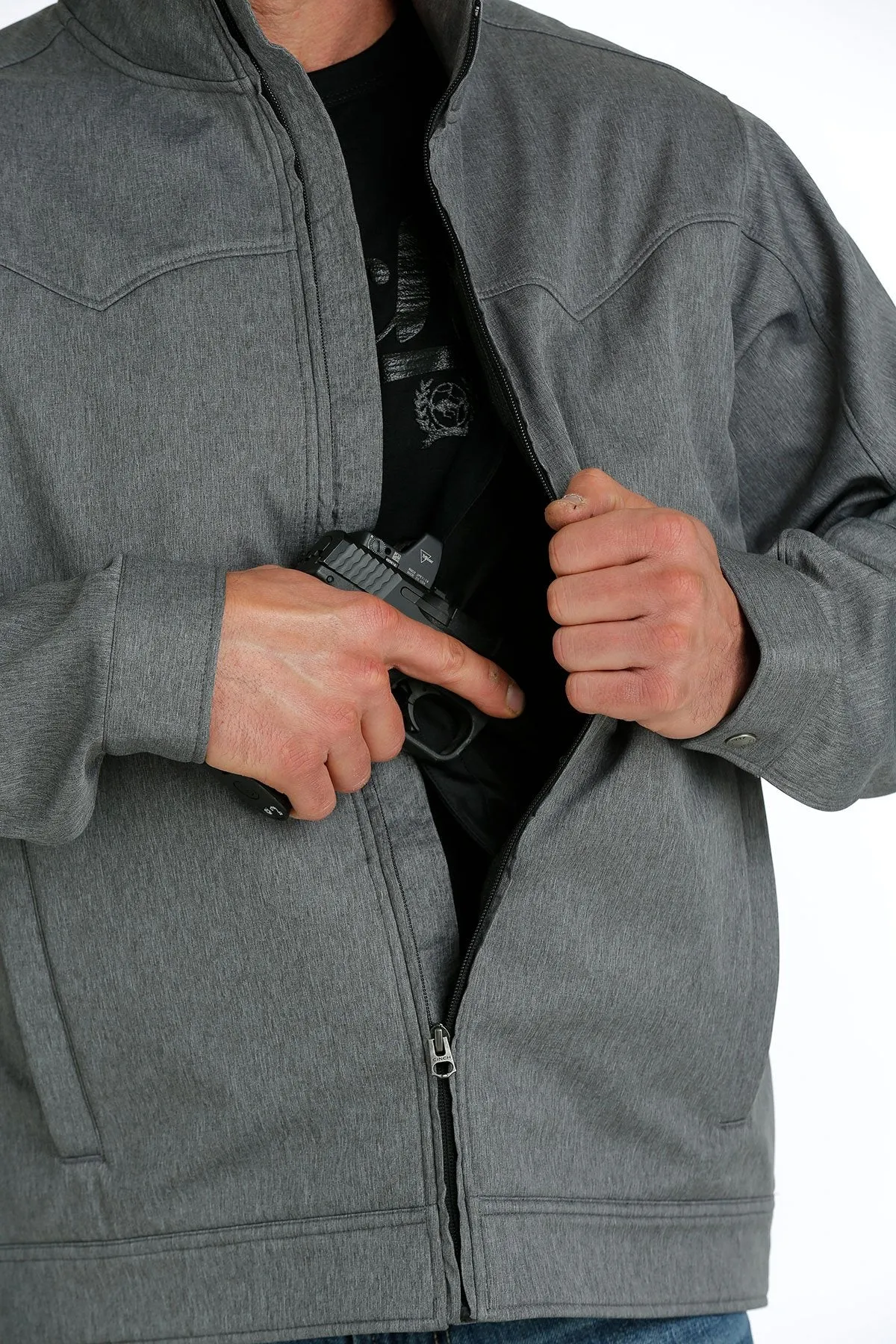 Men's Cinch Concealed Carry Bonded Jacket Grey